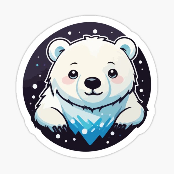 cola the polar bear Sticker for Sale by kawaii-club