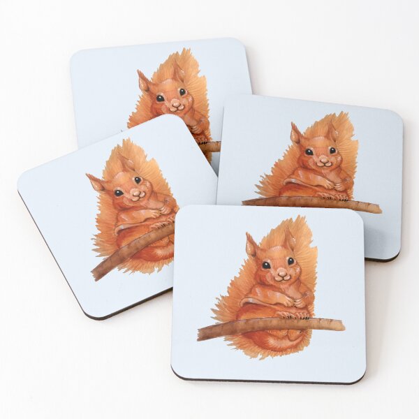 Item preview, Supercute Hand Painted Red Squirrel Design designed and sold by pinkart666.