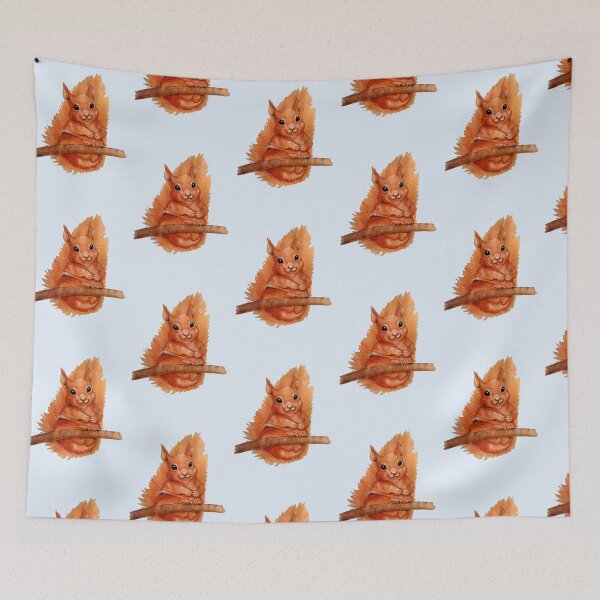 Item preview, Supercute Hand Painted Red Squirrel Design designed and sold by pinkart666.