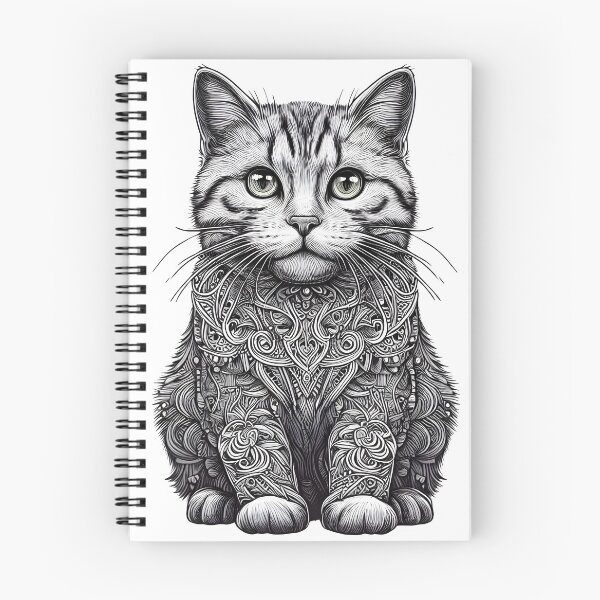 Item preview, Zentangle Cat designed and sold by onlycatdesigns.