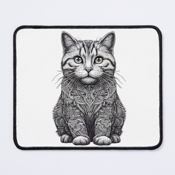 Item preview, Zentangle Cat designed and sold by onlycatdesigns.