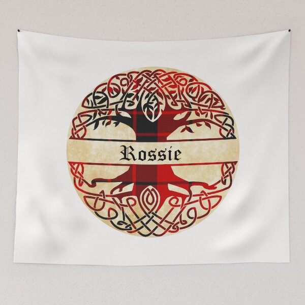 Item preview, Rossie Tree of Life Clan Scottish Surname tartan designed and sold by BagTown Clans.