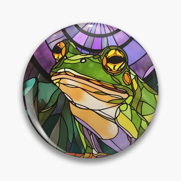 Item preview, Whimsical Froggie Charm- Stained Frog design designed and sold by octoboobs.