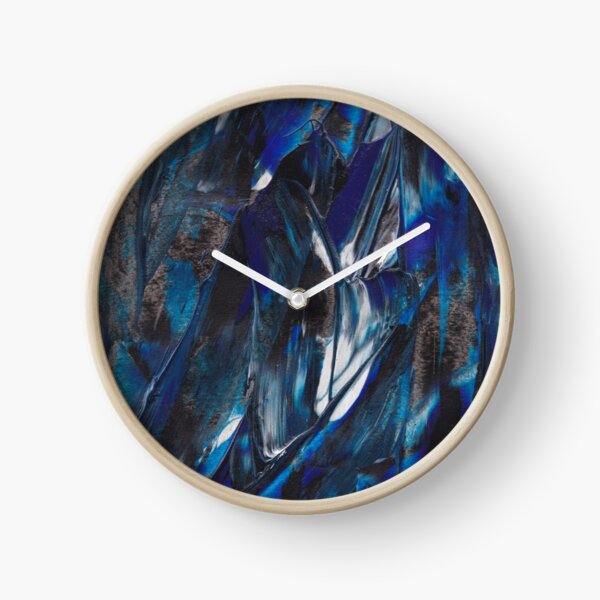 Waves Triptych I Clock