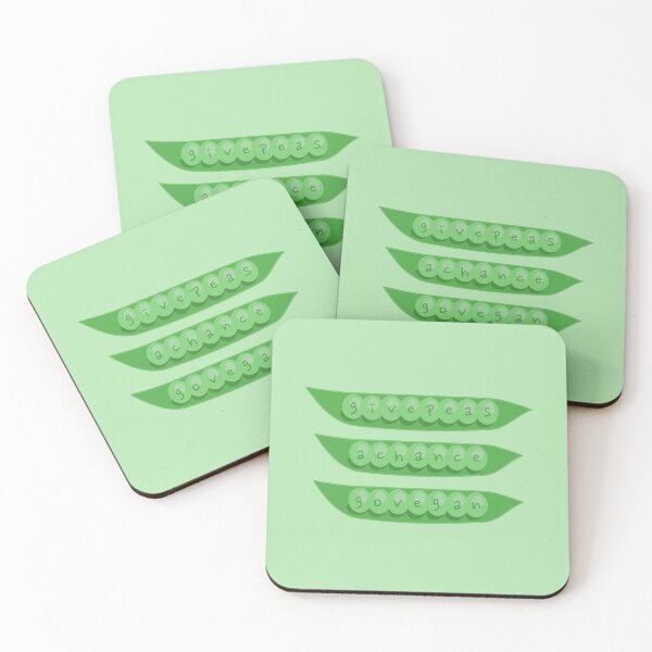 Item preview, Give peas a chance, go vegan designed and sold by GrassFedVegan.