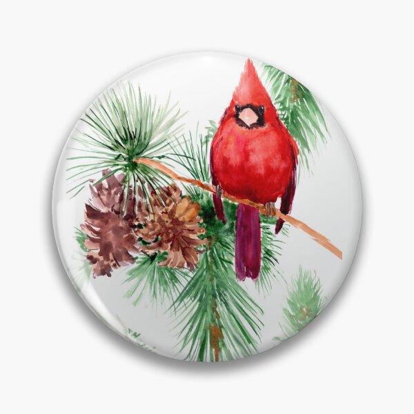 Item preview, Red Cardinal Bird and Pine Tree designed and sold by surenart.