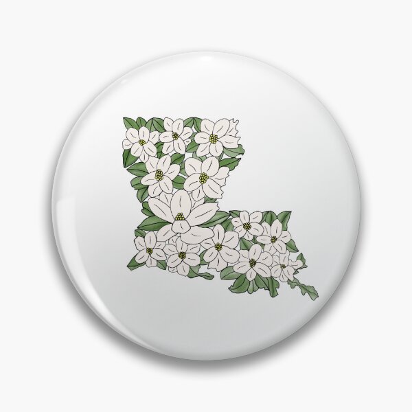Item preview, Louisiana state magnolias designed and sold by Durhamdoodles.