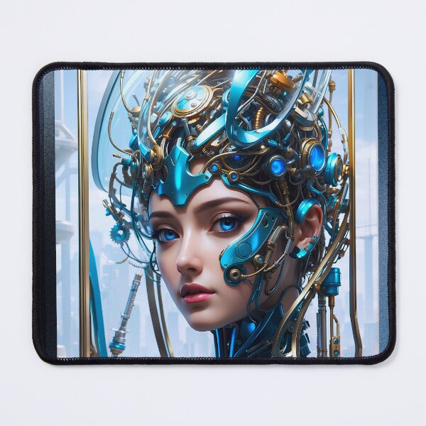 Item preview, Gorgeous Cyborg Sci-Fi Portrait Of A Lady AI Concept Art by Xzendor7 designed and sold by Xzendor7 Digital Art Creations.