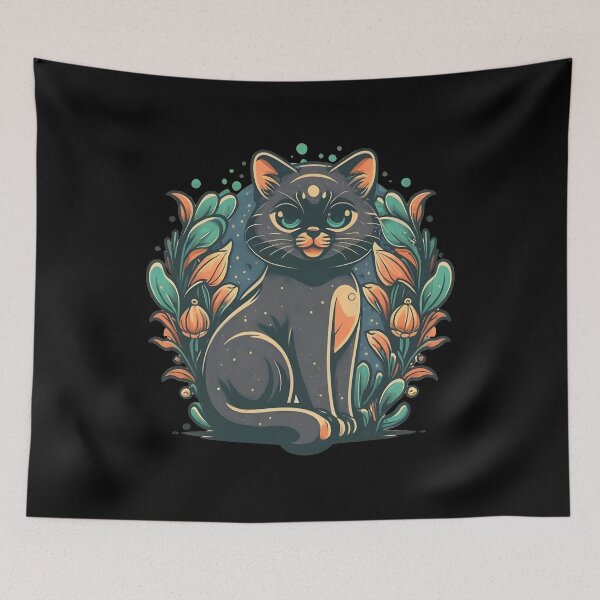 Item preview, Magical Black Cat designed and sold by EdytaGister.