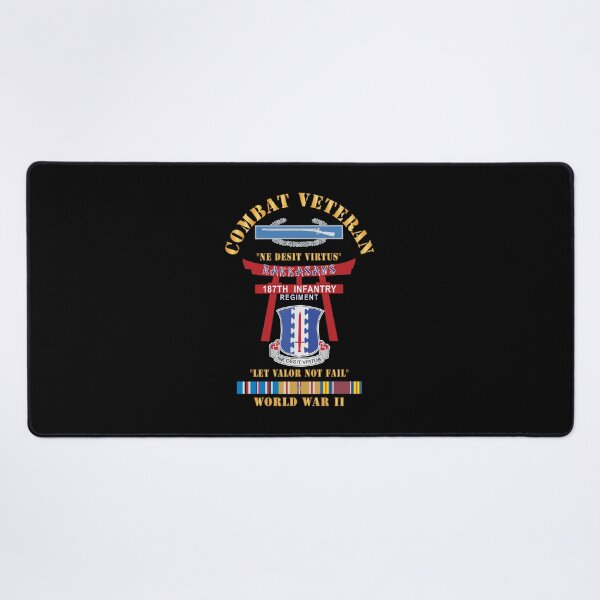 Item preview, Army - Combat Veteran - 187th Infantry Regiment - Torii, Rakkasans, Let Valor Not Fail, English, Latin w CIB w WWII PAC SVC X 300 designed and sold by Military Insignia Products.