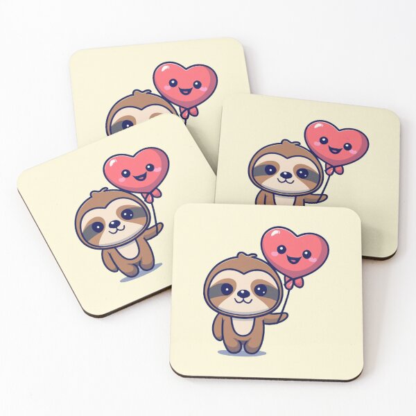 Item preview, Sloth holding a heart balloon designed and sold by NormadWorld.