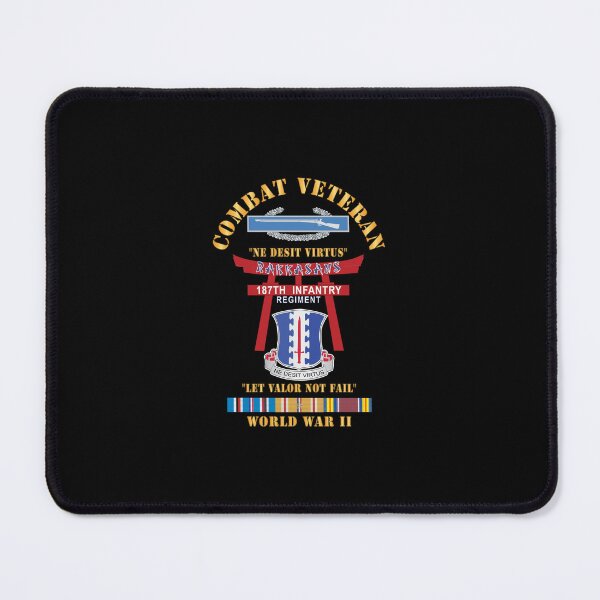 Item preview, Army - Combat Veteran - 187th Infantry Regiment - Torii, Rakkasans, Let Valor Not Fail, English, Latin w CIB w WWII PAC SVC X 300 designed and sold by Military Insignia Products.