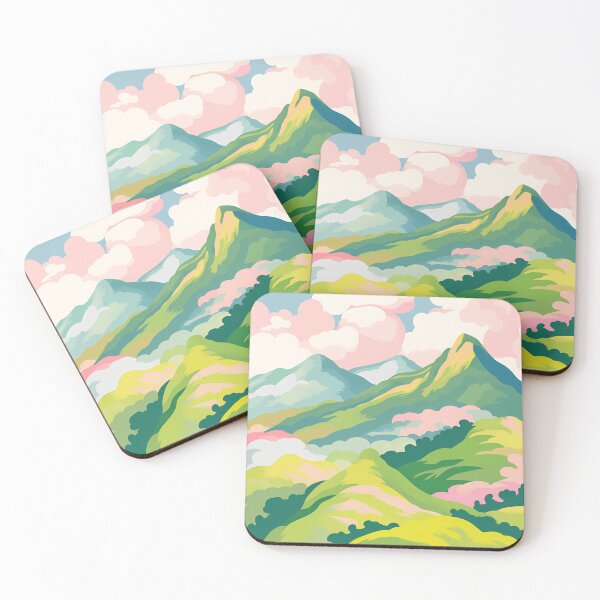 Item preview, Mounts and Clouds in Groovy Style designed and sold by NosandEdgy.