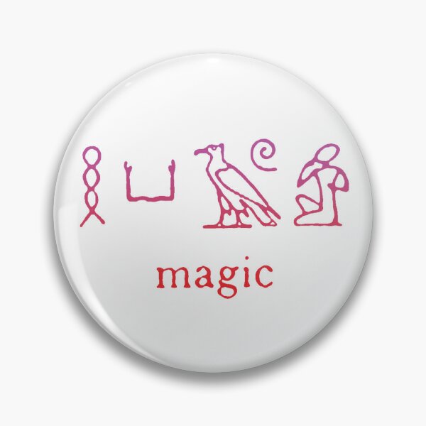 Item preview, Magic in Egyptian hieroglyphs according to E.A. Wallis Budge, pink-red gradient designed and sold by mariahmcmo.