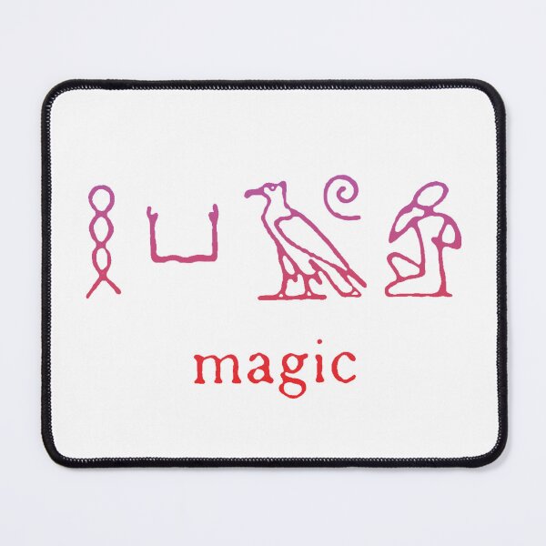 Item preview, Magic in Egyptian hieroglyphs according to E.A. Wallis Budge, pink-red gradient designed and sold by mariahmcmo.