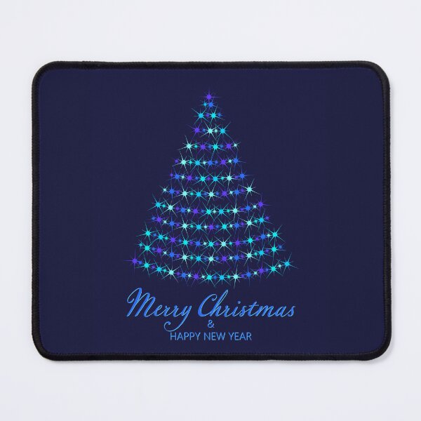 Item preview, Christmas tree. Merry Christmas and Happy New Year. Christmas pattern of bright magical neon multi-colored particles, sparks and stars shining with special light on dark background. designed and sold by NataliaVVV.