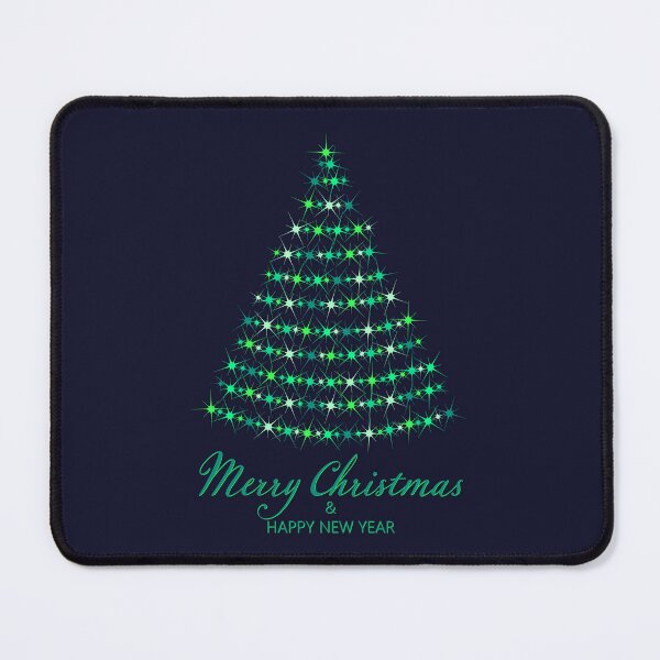 Item preview, Christmas tree. Merry Christmas and Happy New Year. Christmas pattern of bright magical neon multi-colored particles, sparks and stars shining with special light on dark background. designed and sold by NataliaVVV.