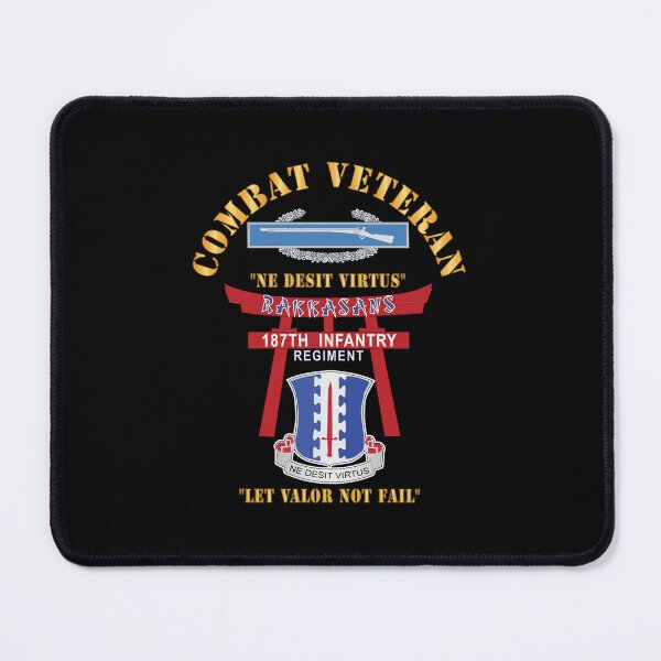 Item preview, Army - Combat Veteran - 187th Infantry Regiment - Torii, Rakkasans, Let Valor Not Fail, English, Latin w CIB X 300 designed and sold by Military Insignia Products.
