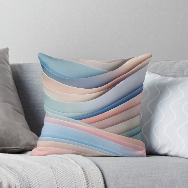 Aperçu de l'œuvre Vagues Pastel Sereines créée et vendue par PrintLabArt.