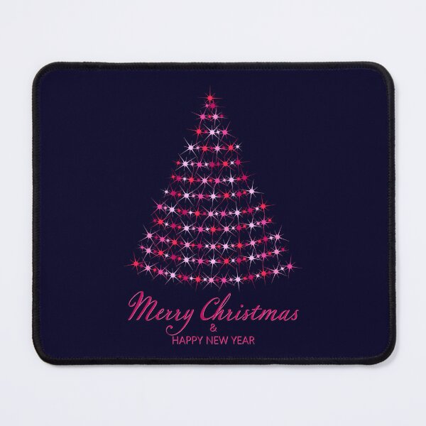 Item preview, Christmas tree. Merry Christmas and Happy New Year. Christmas pattern of bright magical neon multi-colored particles, sparks and stars shining with special light on dark background. designed and sold by NataliaVVV.