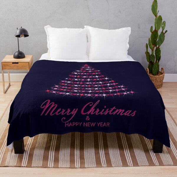 Item preview, Christmas tree. Merry Christmas and Happy New Year. Christmas pattern of bright magical neon multi-colored particles, sparks and stars shining with special light on dark background. designed and sold by NataliaVVV.