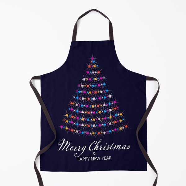 Item preview, Christmas tree. Merry Christmas and Happy New Year. Christmas pattern of bright magical neon multi-colored particles, sparks and stars shining with special light on dark background. designed and sold by NataliaVVV.