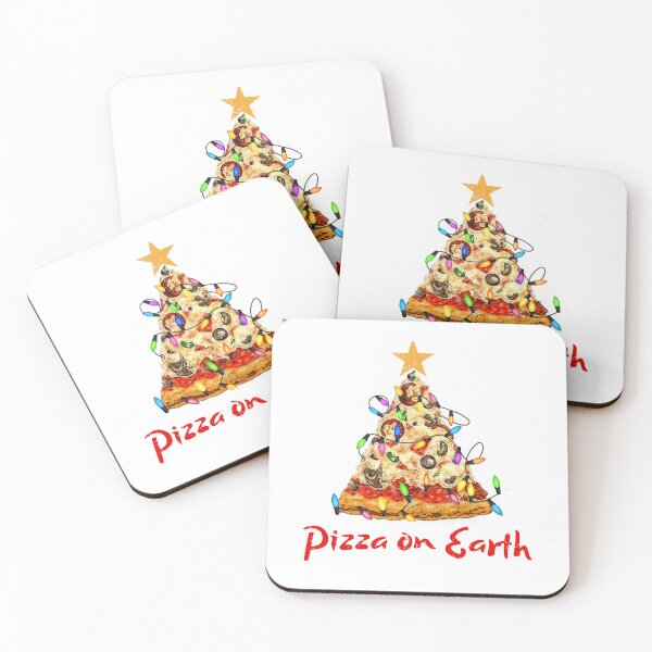 Item preview, Pizza Lovers Slice with Christmas Lights - Pizza On Earth for the Holiday Season designed and sold by checkertonetees.