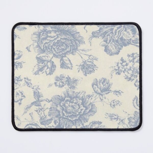 Item preview, pretty off white blue flowers antique grandma design designed and sold by ladybirddesigns.