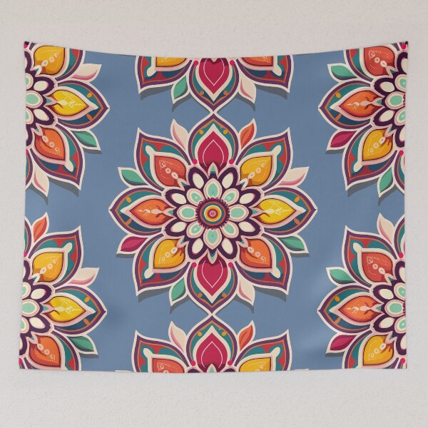 Item preview, Indian Rangoli Flower Art designed and sold by Jollys-ArtShop.