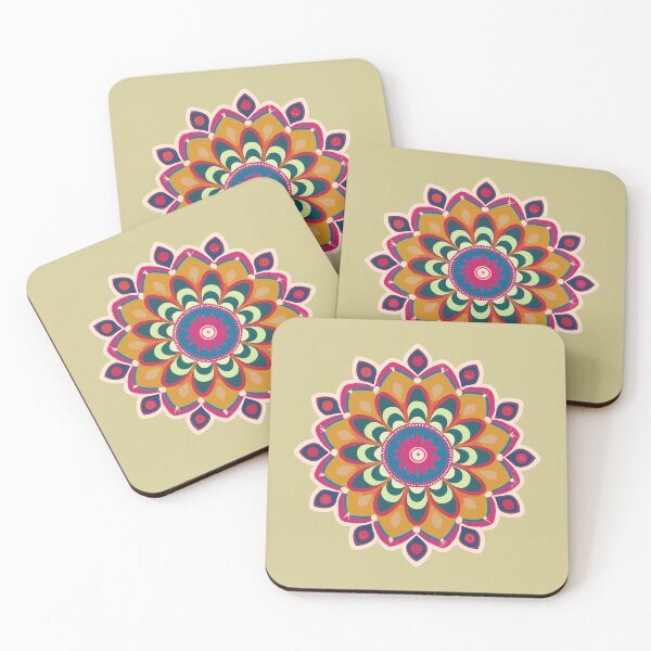 Item preview, Indian Rangoli Fabric Art designed and sold by Jollys-ArtShop.