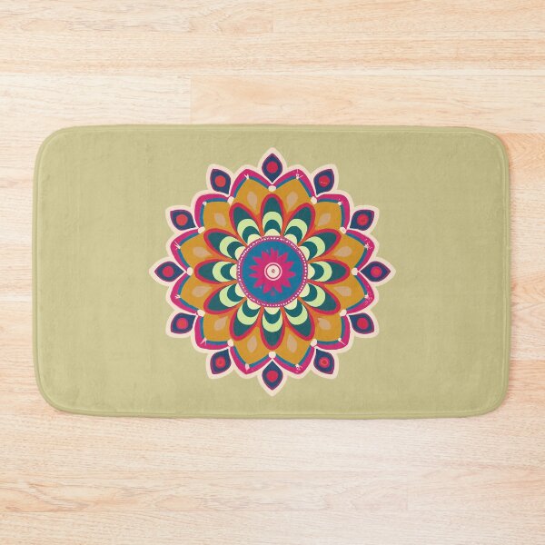 Item preview, Indian Rangoli Fabric Art designed and sold by Jollys-ArtShop.