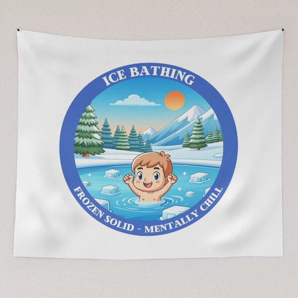 Item preview, Cartoon Ice Bathing - Frozen solid, mentally chill designed and sold by ElLocoMus.