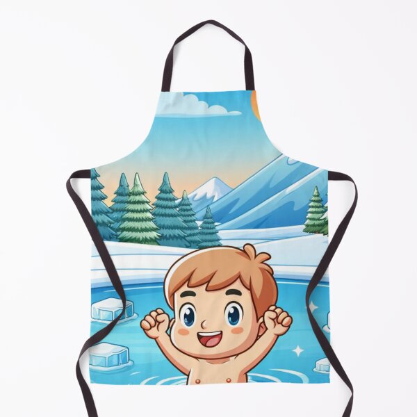 Item preview, Cartoon Ice Bathing - Frozen solid, mentally chill designed and sold by ElLocoMus.