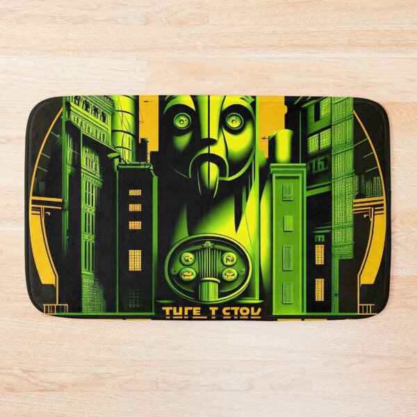 Item preview, Metropolis City Futuristic Cinema Cinema Light Games Film Green Black Yellow designed and sold by G-M-Designs.