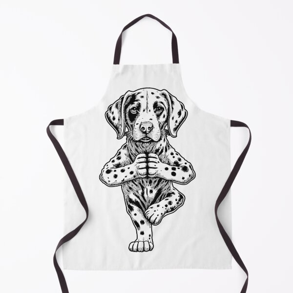 Aperçu de l'œuvre Dalmatien Yoga Chien Chiot Chiens drôles Pose d'arbre Asana créée et vendue par GrandeDuc.