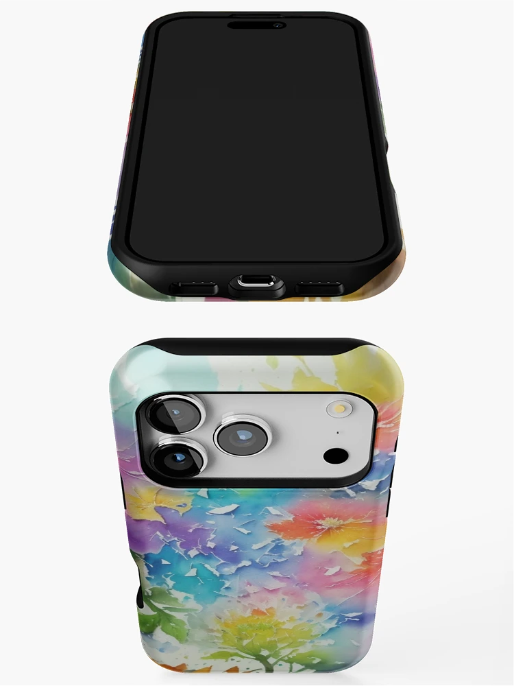 Thumbnail 3 of 4, iPhone Case,  Colorful Roses Abstract Pattern. designed and sold by SuraSu.