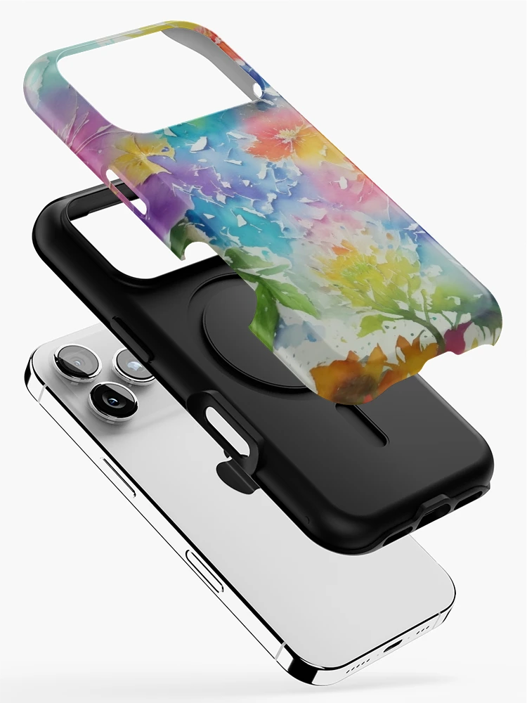 Thumbnail 2 of 4, iPhone Case,  Colorful Roses Abstract Pattern. designed and sold by SuraSu.