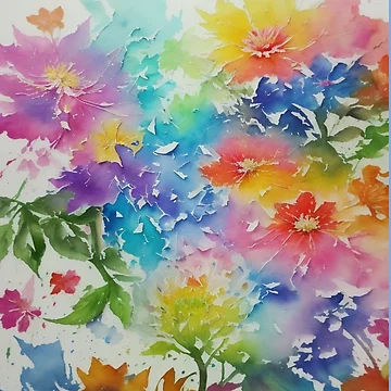 Artwork thumbnail,  Colorful Roses Abstract Pattern. by SuraSu