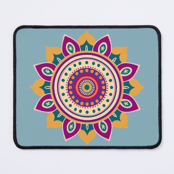Item preview, Indian Rangoli Fabric Art designed and sold by Jollys-ArtShop.