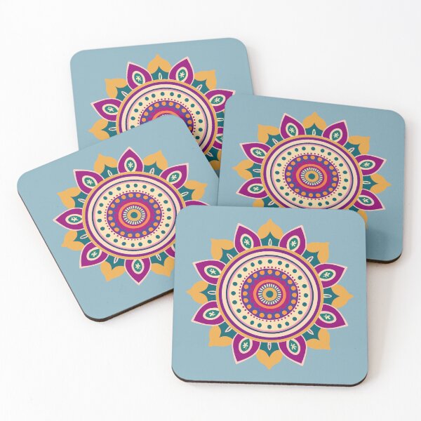 Item preview, Indian Rangoli Fabric Art designed and sold by Jollys-ArtShop.
