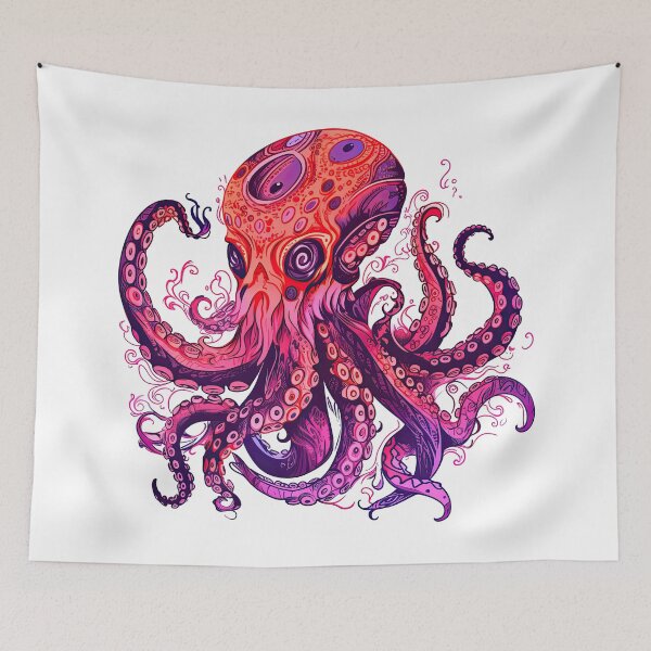 Item preview, Crimson Mystic Octopus designed and sold by DenseColor.