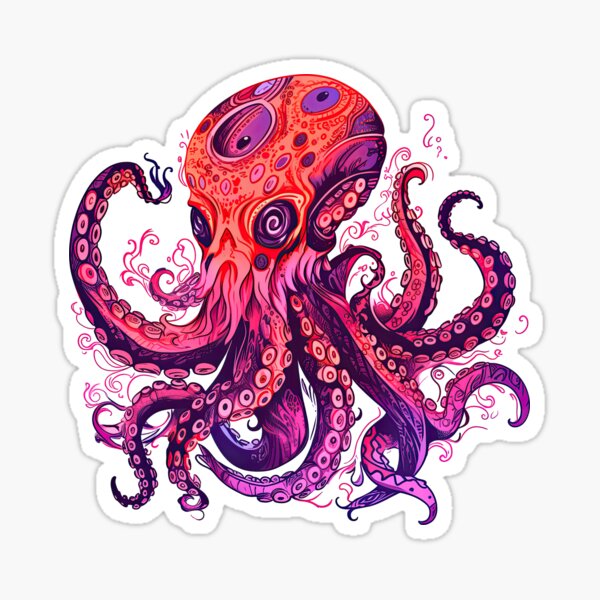 Item preview, Crimson Mystic Octopus designed and sold by DenseColor.
