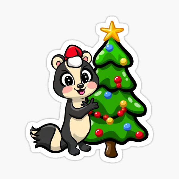 Skunk, Skunk Ornament, Pole Cat Ornament, Skunk Christmas Tree