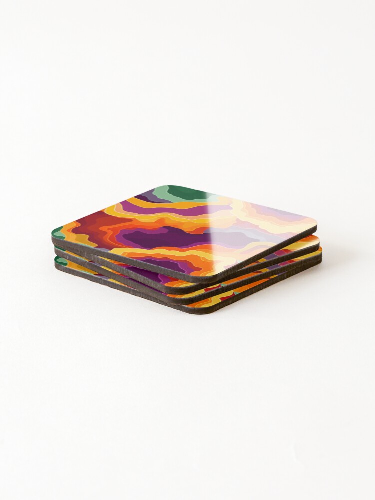 Thumbnail 4 of 5, Coasters (Set of 4), Geode Style Pattern designed and sold by SideSignal.