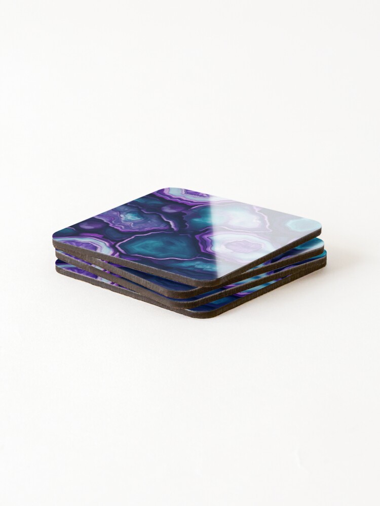 Thumbnail 4 of 5, Coasters (Set of 4), Geode Style Pattern designed and sold by SideSignal.