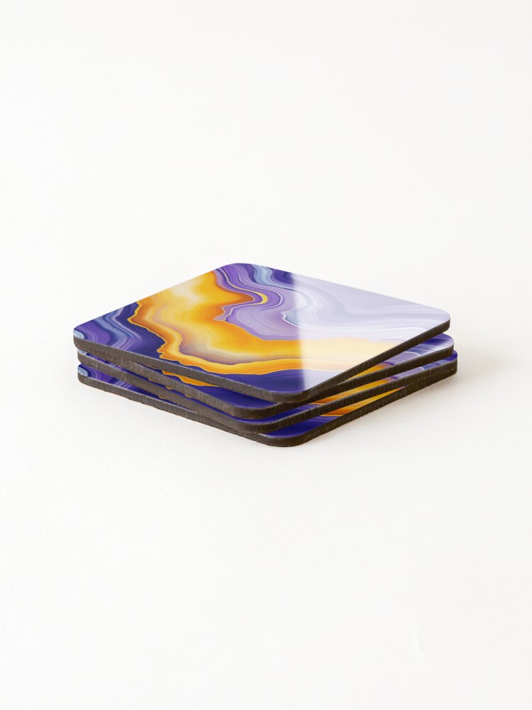 Thumbnail 4 of 5, Coasters (Set of 4), Geode Style Pattern designed and sold by SideSignal.