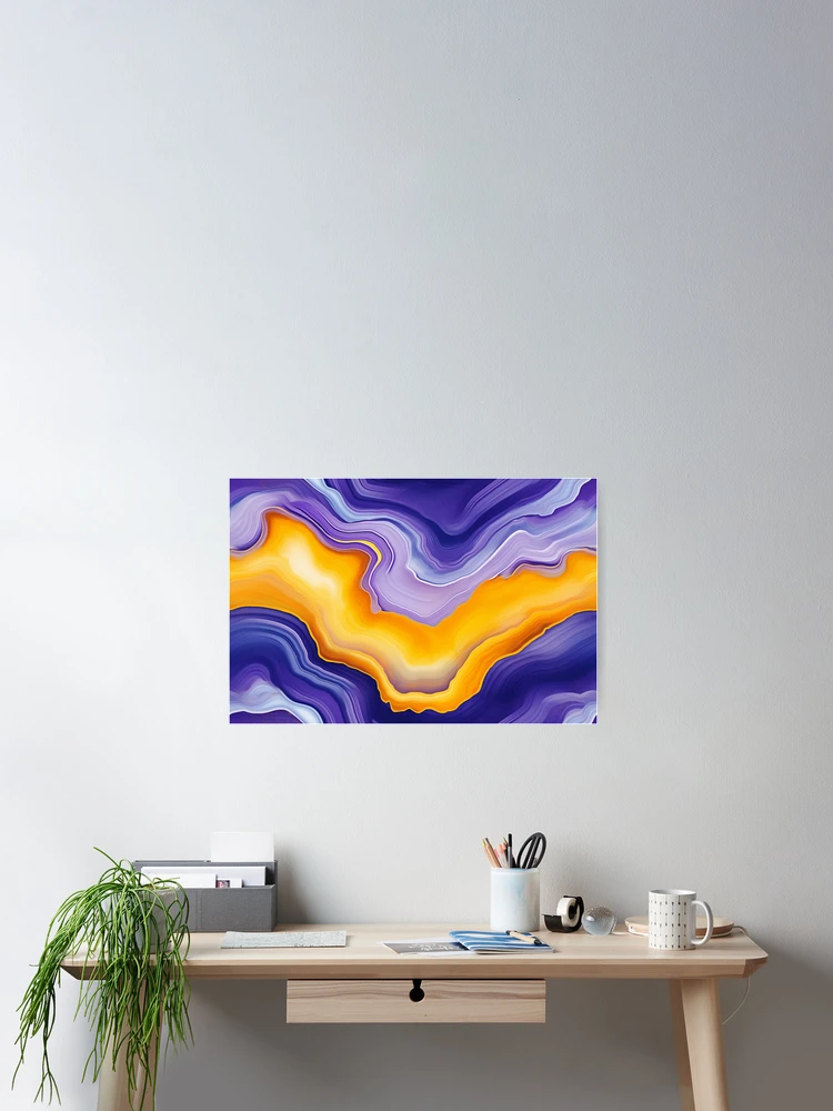 Thumbnail 2 of 3, Poster, Geode Style Pattern designed and sold by SideSignal.