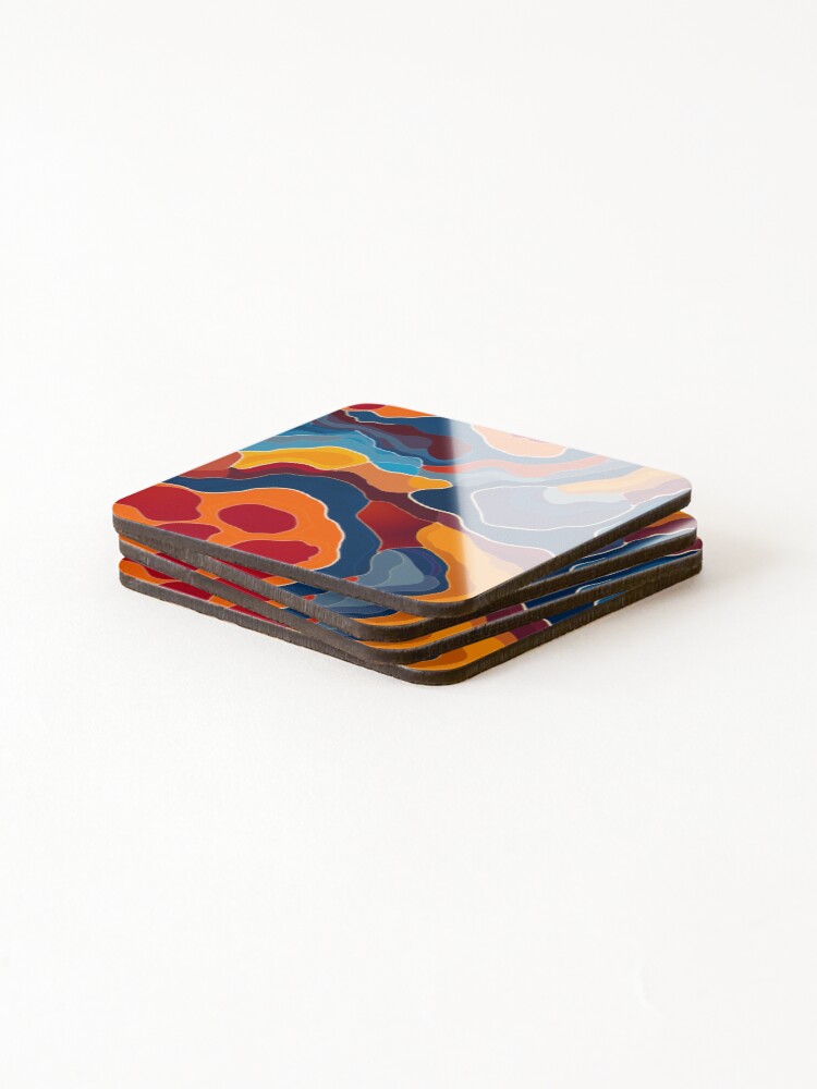 Thumbnail 4 of 5, Coasters (Set of 4), Geode Style Pattern designed and sold by SideSignal.