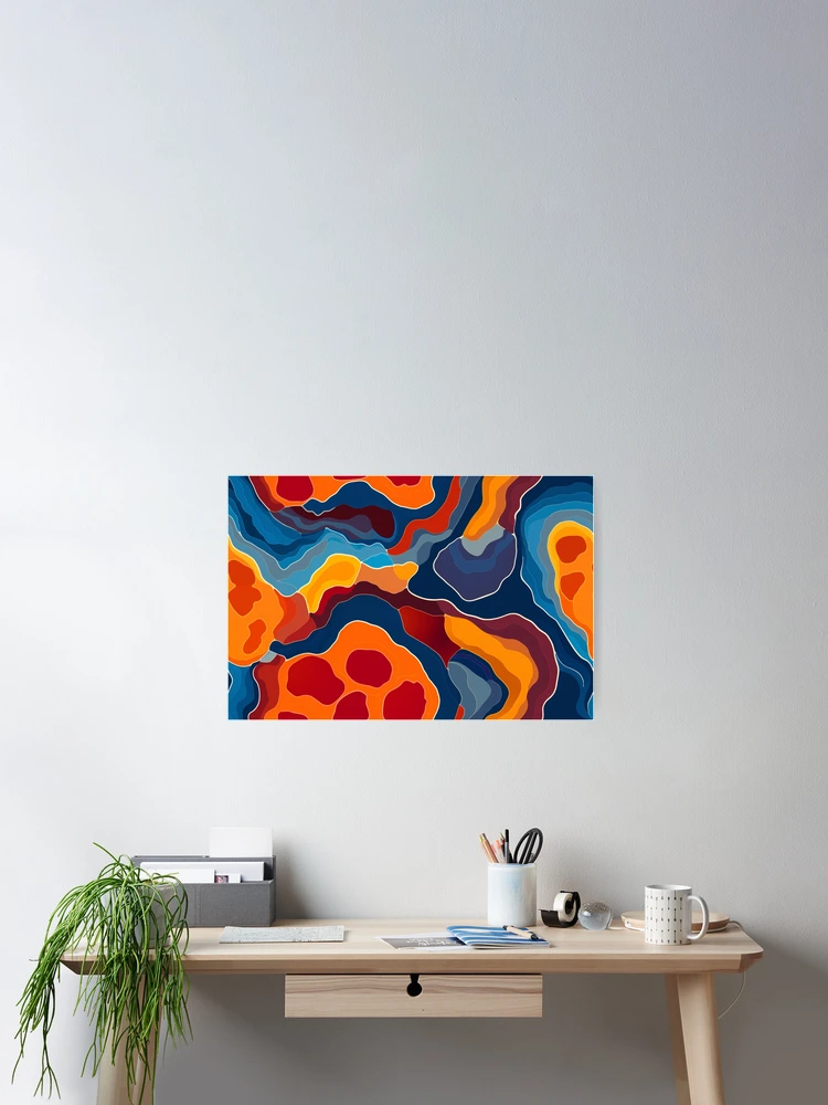 Thumbnail 2 of 3, Poster, Geode Style Pattern designed and sold by SideSignal.