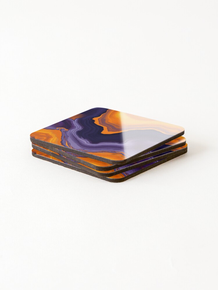 Thumbnail 4 of 5, Coasters (Set of 4), Geode Style Pattern designed and sold by SideSignal.